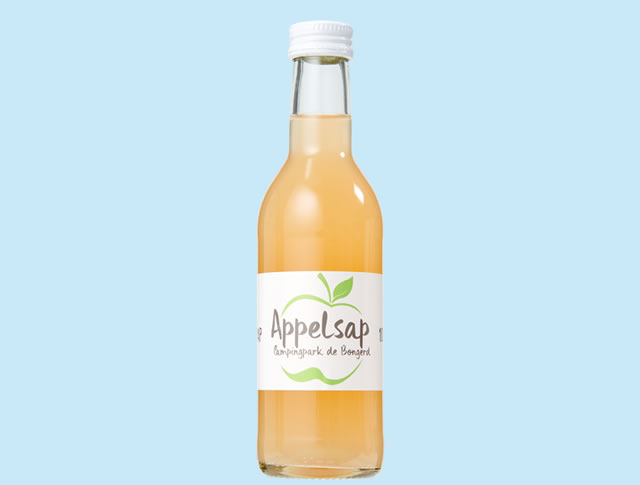 Flasche Apfelsaft mit Logo 1