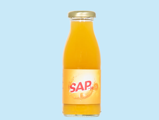 Flasche Orangensaft mit Logo 3