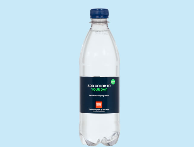 Billige Wasserflasche mit Logo 50 cl. Schraubverschluß 2