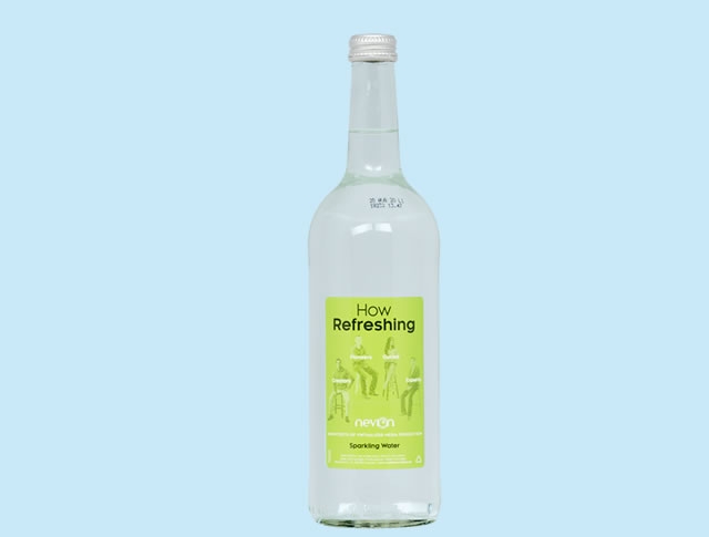 Glasflasche Quellwasser mit Logo 75 cl. 1