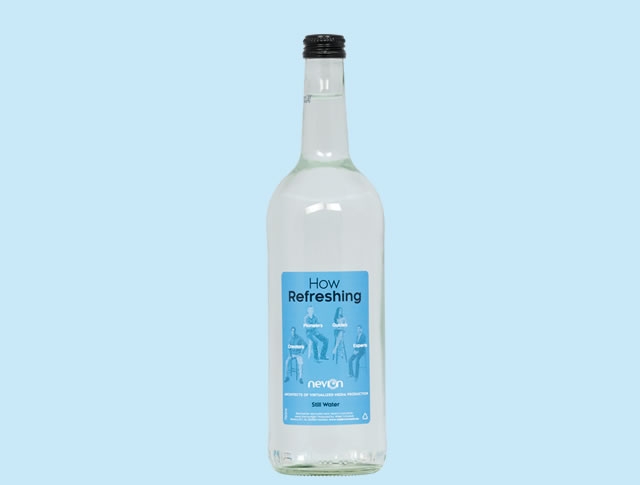 Glasflasche Quellwasser mit Logo 75 cl. 2